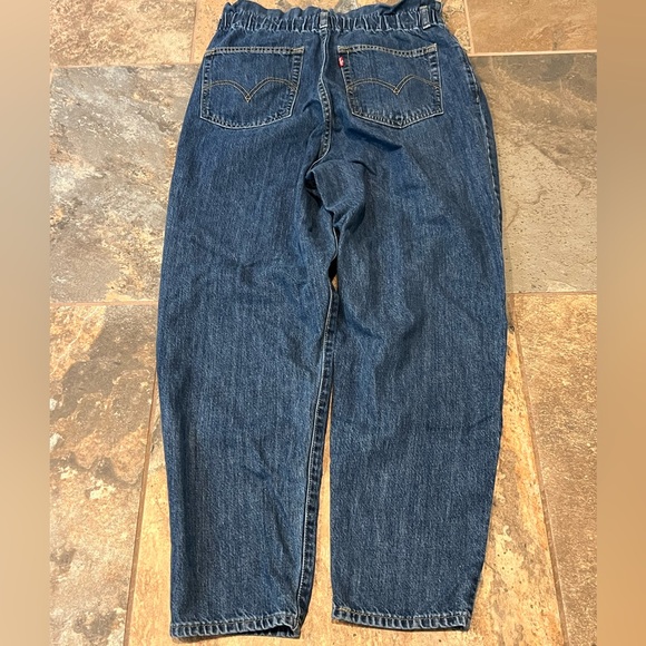 levi’s high waisted tapered cinched denim jeans women’s size 30 - Picture 5 of 6
